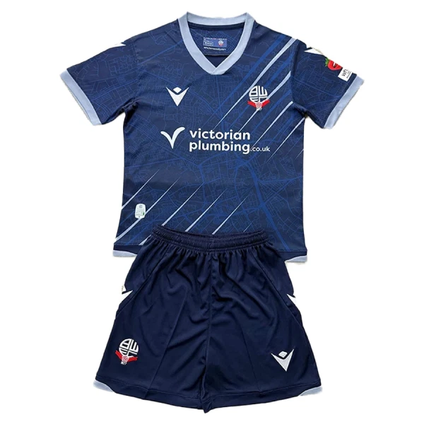 Bolton Wanderers Bortedrakt Barn 2025-26 - med Bukse Bolton Wanderers Bortedrakt Barn 2025-26 - med Bukse