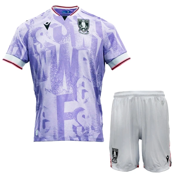Sheffield Wednesday Bortedrakt Barn 2025-26 - med Bukse Sheffield Wednesday Bortedrakt Barn 2025-26 - med Bukse