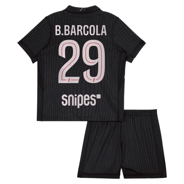 Paris Saint-Germain B. Barcola 29 Fjerdedrakt Barn 2025-26 Jordan - med Bukse