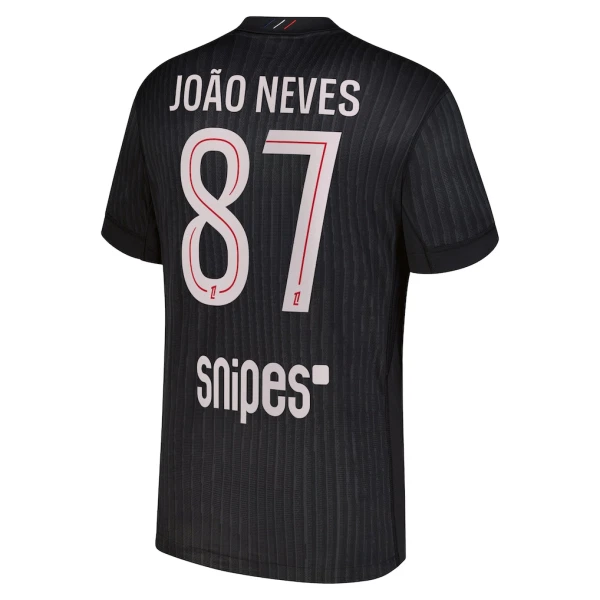 Paris Saint-Germain Joao Neves 87 Fjerdedrakt Herre 2025-26 Jordan