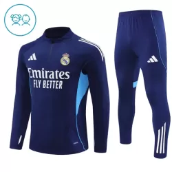 Real Madrid Kvart-Zip Trenings Collegegenser Barn 2025-26 Navy