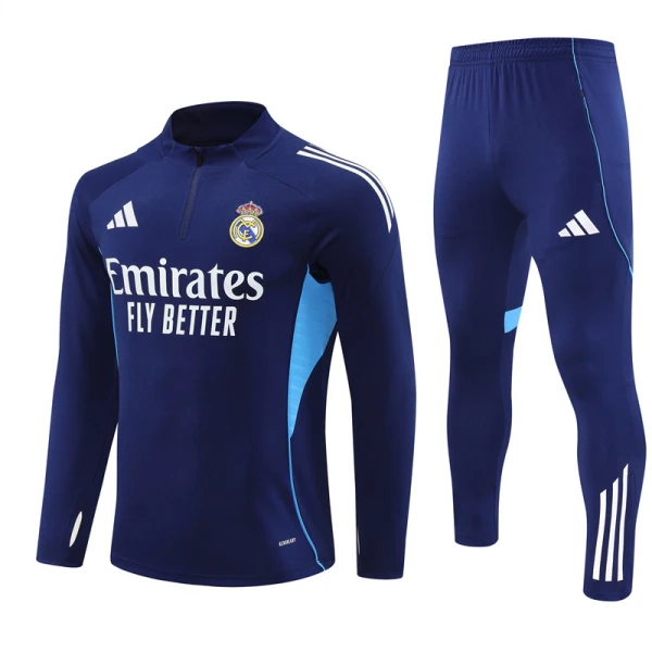 Real Madrid Kvart-Zip Trenings Collegegenser Herre 2025-26 Navy