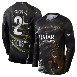 Paris Saint-Germain Hakimi 2 Night Drakt Herre 2025-26 Langermet