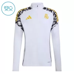 Real Madrid Kvart-Zip Trenings Collegegenser Barn 2026-27 Hvit