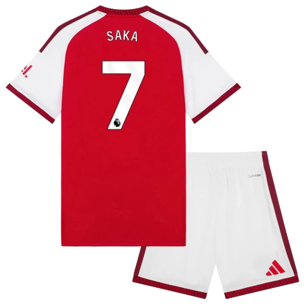 Arsenal Saka 7 Hjemmedrakt Barn 2026-27 - med Bukse Arsenal Saka 7 Hjemmedrakt Barn 2026-27 - med Bukse