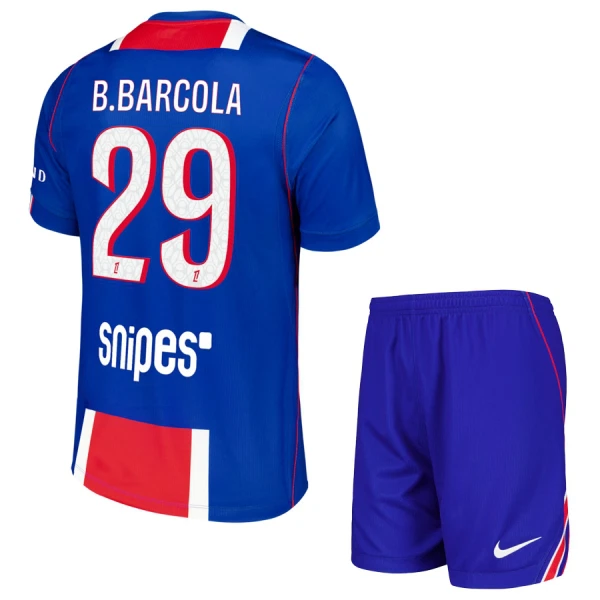 Paris Saint-Germain Bradley Barcola 29 Hjemmedrakt Barn 2026-27 - med Bukse Paris Saint-Germain Bradley Barcola 29 Hjemmedrakt Barn 2026-27 - med Bukse