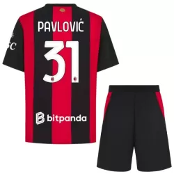 AC Milan Pavlovic 31 Hjemmedrakt Barn 2026-27 - med Bukse