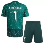 Liverpool A. Becker 1 Keeper Hjemmedrakt Barn 2026-27 Grønn - med Bukse