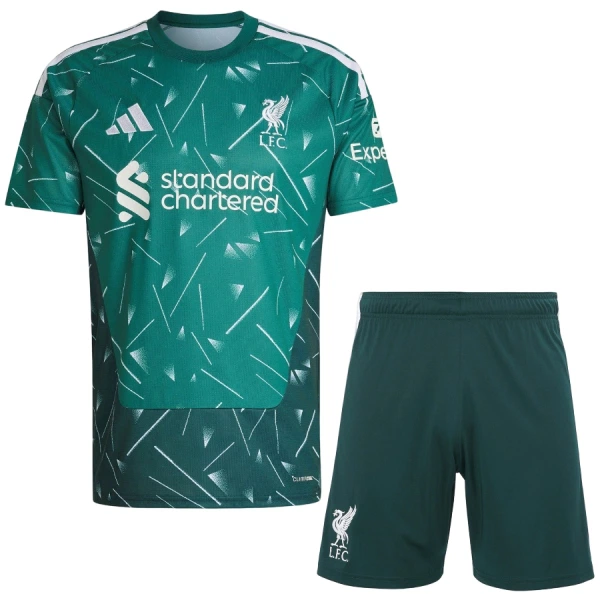 Liverpool Keeper Hjemmedrakt Barn 2026-27 Grønn - med Bukse Liverpool Keeper Hjemmedrakt Barn 2026-27 Grønn - med Bukse