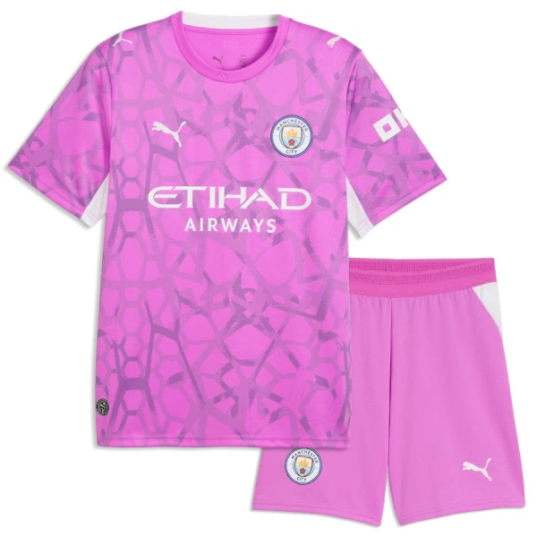 Manchester City Keeper Bortedrakt Barn 2026-27 Rosa - med Bukse Manchester City Keeper Bortedrakt Barn 2026-27 Rosa - med Bukse