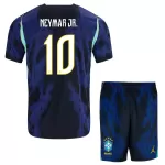 Brasil Neymar JR 10 Bortedrakt Barn VM 2026 - med Bukse