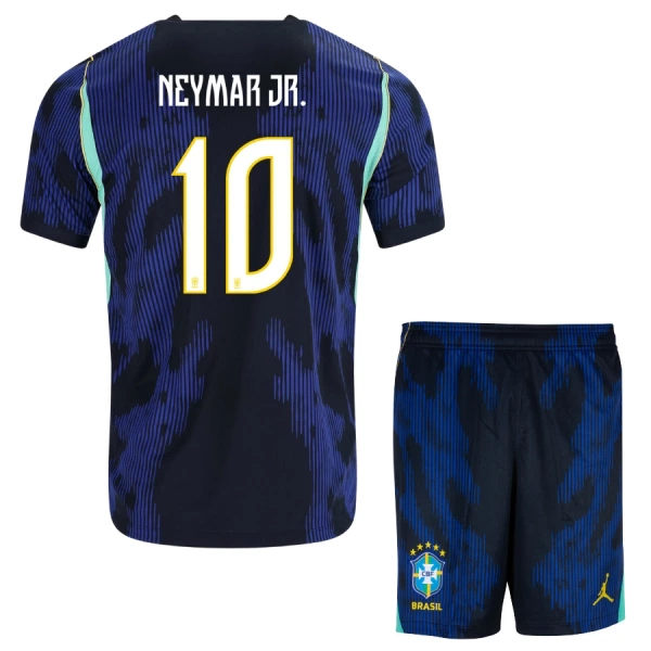 Brasil Neymar JR 10 Bortedrakt Barn VM 2026 - med Bukse