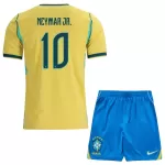 Brasil Neymar JR 10 Hjemmedrakt Barn VM 2026 - med Bukse