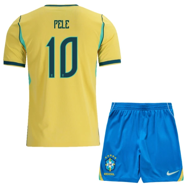 Brasil Pele 10 Hjemmedrakt Barn VM 2026 - med Bukse