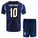 Brasil Ronaldinho 10 Bortedrakt Barn VM 2026 - med Bukse