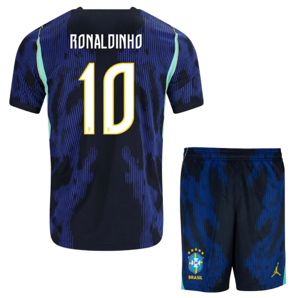 Brasil Ronaldinho 10 Bortedrakt Barn VM 2026 - med Bukse