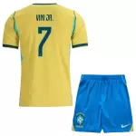 Brasil Vini JR. 7 Hjemmedrakt Barn VM 2026 - med Bukse