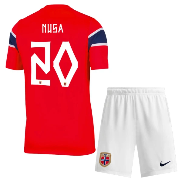 Norge Nusa 20 Hjemmedrakt Barn VM 2026 - med Bukse Norge Nusa 20 Hjemmedrakt Barn VM 2026 - med Bukse
