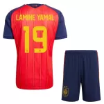 Spania 2 Stars Lamine Yamal 19 Hjemmedrakt Barn VM 2026 - med Bukse