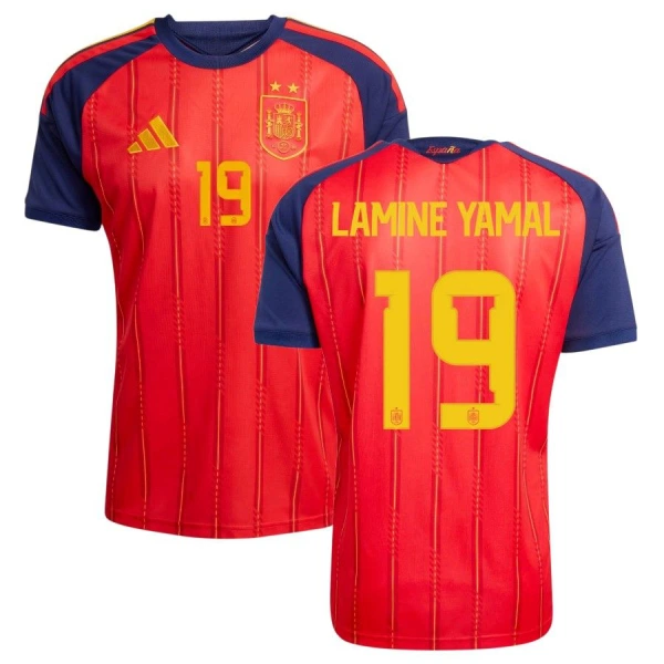 Spania 2 Stars Lamine Yamal 19 Hjemmedrakt Herre VM 2026 Spania 2 Stars Lamine Yamal 19 Hjemmedrakt Herre VM 2026
