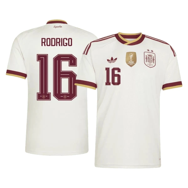 Spania 2 Stars Rodrigo 16 Bortedrakt Herre VM 2026 Spania 2 Stars Rodrigo 16 Bortedrakt Herre VM 2026