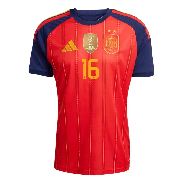 Spania 2 Stars Rodrigo 16 Hjemmedrakt Herre VM 2026