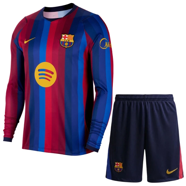 FC Barcelona Hjemmedrakt Barn 2026-27 Langermet - med Bukse FC Barcelona Hjemmedrakt Barn 2026-27 Langermet - med Bukse