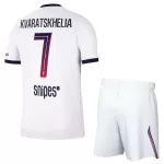 Paris Saint-Germain Kvaratskhelia 7 Bortedrakt Barn 2026-27 - med Bukse