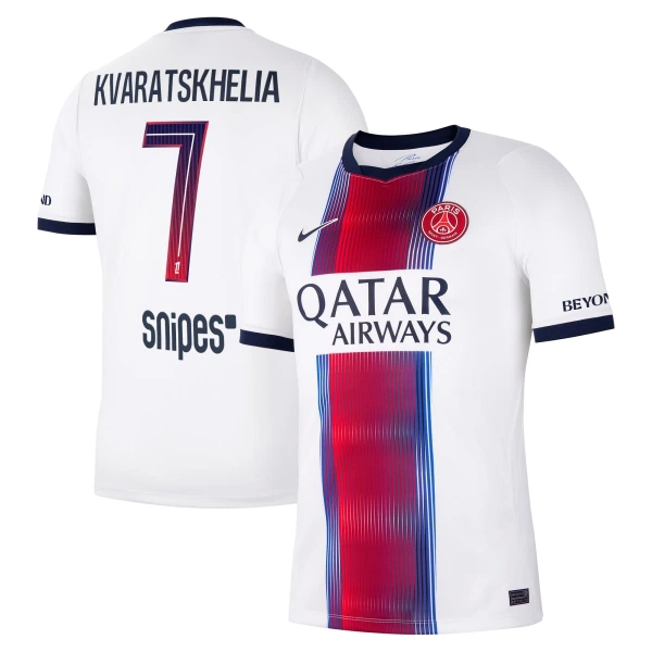 Paris Saint-Germain Kvaratskhelia 7 Bortedrakt Herre 2026-27 Paris Saint-Germain Kvaratskhelia 7 Bortedrakt Herre 2026-27