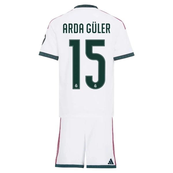 Real Madrid Arda Guler 15 Hjemmedrakt Barn 2026-27 - med Bukse Real Madrid Arda Guler 15 Hjemmedrakt Barn 2026-27 - med Bukse