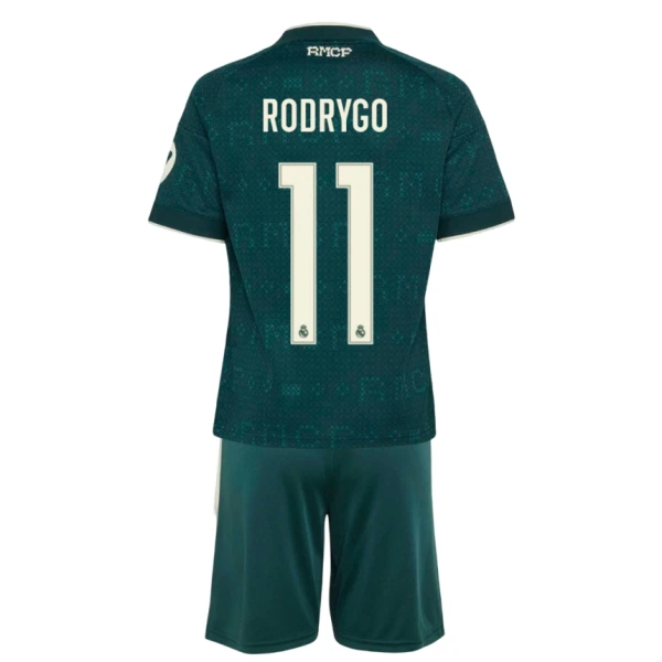 Real Madrid Rodrygo 11 Bortedrakt Barn 2026-27 - med Bukse Real Madrid Rodrygo 11 Bortedrakt Barn 2026-27 - med Bukse