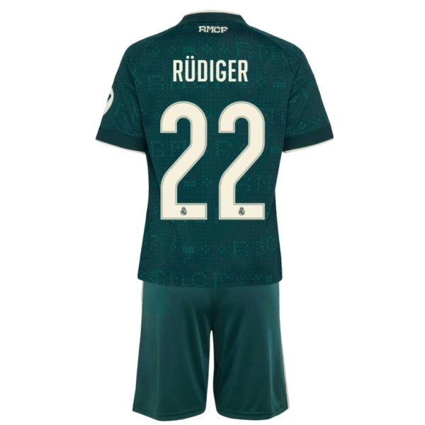 Real Madrid Rudiger 22 Bortedrakt Barn 2026-27 - med Bukse Real Madrid Rudiger 22 Bortedrakt Barn 2026-27 - med Bukse