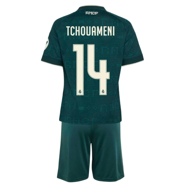 Real Madrid Tchouaméni 14 Bortedrakt Barn 2026-27 - med Bukse Real Madrid Tchouaméni 14 Bortedrakt Barn 2026-27 - med Bukse