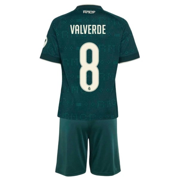 Real Madrid Valverde 8 Bortedrakt Barn 2026-27 - med Bukse Real Madrid Valverde 8 Bortedrakt Barn 2026-27 - med Bukse