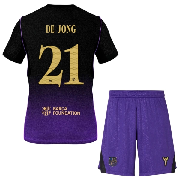 FC Barcelona Frenkie de Jong 21 Bortedrakt Barn 2026-27 - med Bukse FC Barcelona Frenkie de Jong 21 Bortedrakt Barn 2026-27 - med Bukse