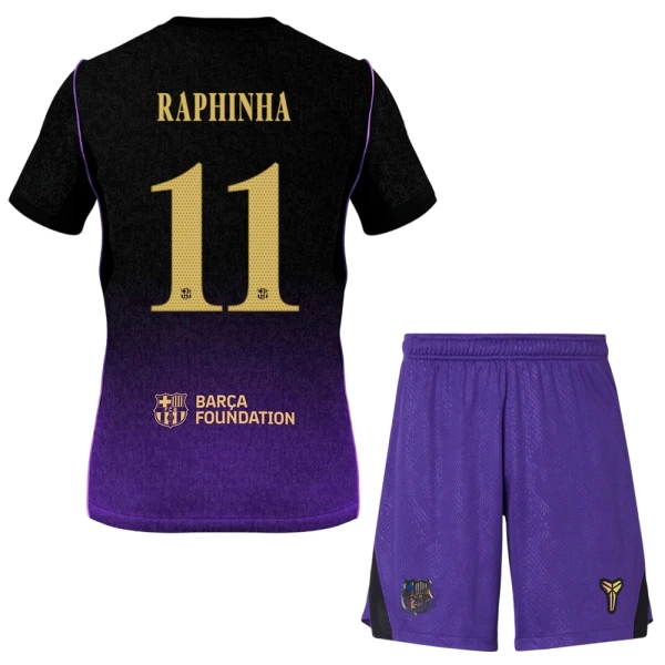 FC Barcelona Raphinha 11 Bortedrakt Barn 2026-27 - med Bukse FC Barcelona Raphinha 11 Bortedrakt Barn 2026-27 - med Bukse