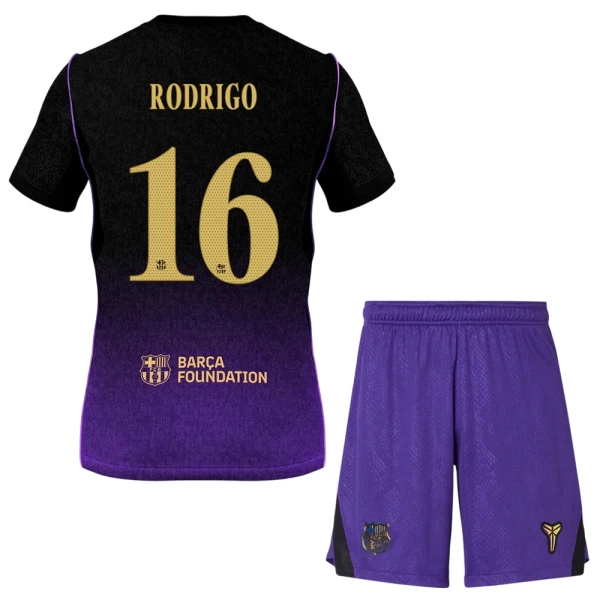 FC Barcelona Rodrigo 16 Bortedrakt Barn 2026-27 - med Bukse FC Barcelona Rodrigo 16 Bortedrakt Barn 2026-27 - med Bukse