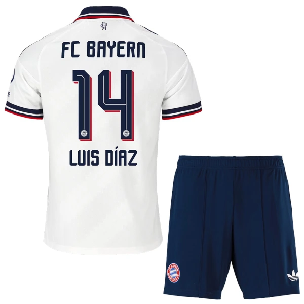 FC Bayern München Luis Díaz 14 Bortedrakt Barn 2026-27 - med Bukse FC Bayern München Luis Díaz 14 Bortedrakt Barn 2026-27 - med Bukse