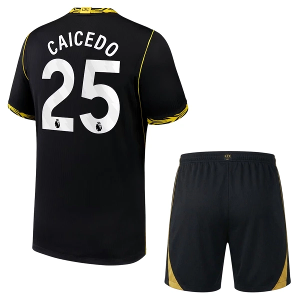 Chelsea Caicedo 25 Bortedrakt Barn 2026-27 - med Bukse Chelsea Caicedo 25 Bortedrakt Barn 2026-27 - med Bukse