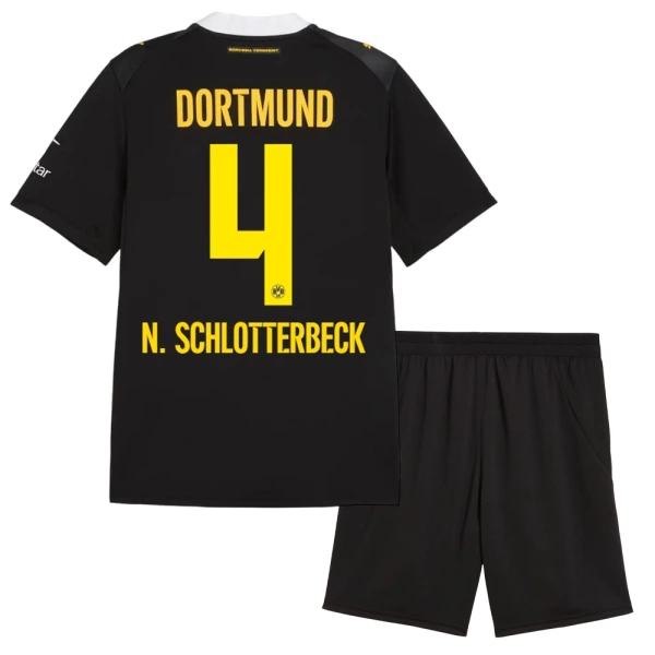 Borussia Dortmund N. Schlotterbeck 4 Bortedrakt Barn 2026-27 - med Bukse Borussia Dortmund N. Schlotterbeck 4 Bortedrakt Barn 2026-27 - med Bukse