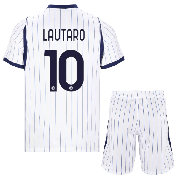 Inter Milan Lautaro 10 Bortedrakt Barn 2026-27 - med Bukse Inter Milan Lautaro 10 Bortedrakt Barn 2026-27 - med Bukse