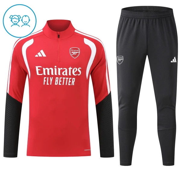 Arsenal Kvart-Zip Trenings Collegegenser Barn 2026-27 Rød Arsenal Kvart-Zip Trenings Collegegenser Barn 2026-27 Rød