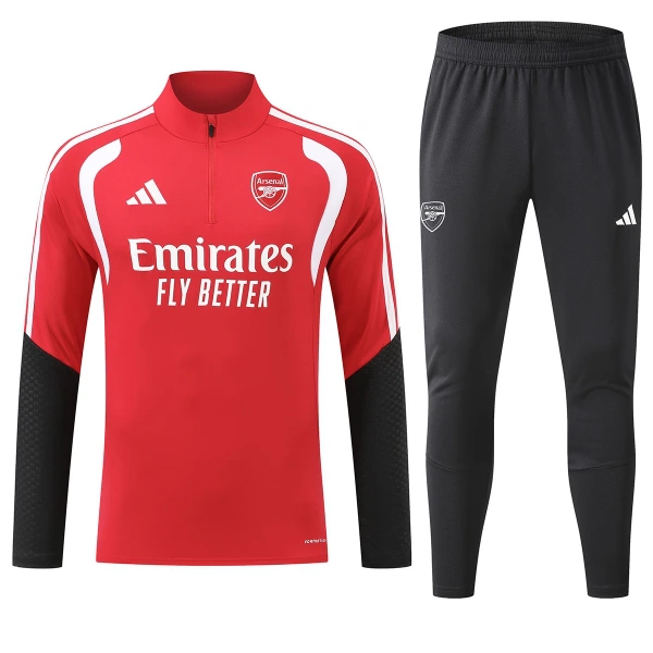 Arsenal Kvart-Zip Trenings Collegegenser Herre 2026-27 Rød Arsenal Kvart-Zip Trenings Collegegenser Herre 2026-27 Rød