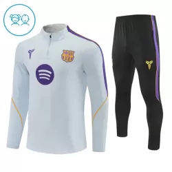 Barcelona Kvart-Zip Trenings Collegegenser Barn 2026-27 Hvit Barcelona Kvart-Zip Trenings Collegegenser Barn 2026-27 Hvit