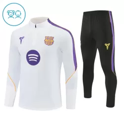Barcelona Kvart-Zip Trenings Collegegenser Barn 2026-27 Hvit Barcelona Kvart-Zip Trenings Collegegenser Barn 2026-27 Hvit