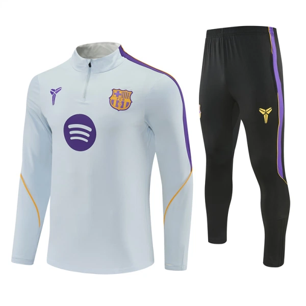 Barcelona Kvart-Zip Trenings Collegegenser Herre 2026-27 Hvit Barcelona Kvart-Zip Trenings Collegegenser Herre 2026-27 Hvit
