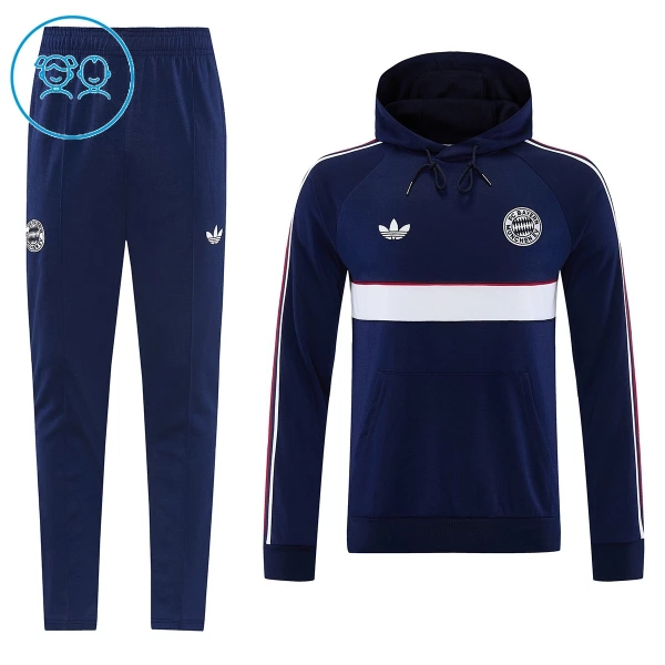 Bayern München Hoodie Trenings Collegegenser Barn 2026-27 Navy Bayern München Hoodie Trenings Collegegenser Barn 2026-27 Navy