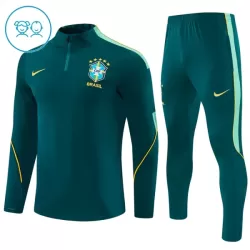 Brasil Kvart-Zip Trenings Collegegenser Barn 2026-27 Grønn Brasil Kvart-Zip Trenings Collegegenser Barn 2026-27 Grønn