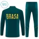 Brasil Kvart-Zip Trenings Collegegenser Barn 2026-27 Grønn
