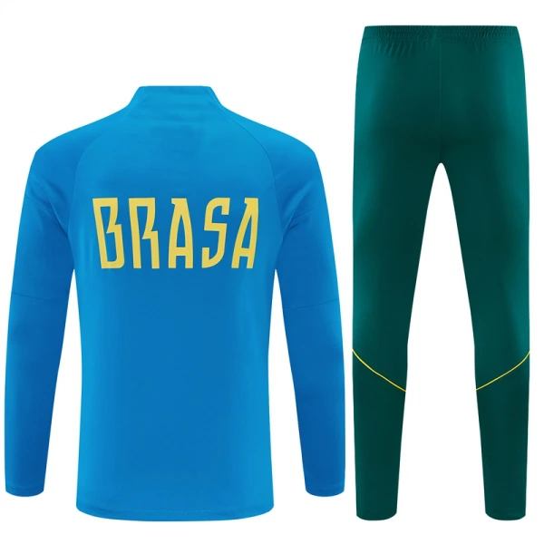 Brasil Kvart-Zip Trenings Collegegenser Herre 2026-27 Blå
